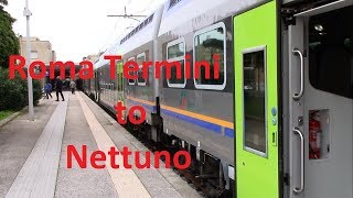 ITALY ROME TO NETTUNO  See Roma Termini and ride the Regional train to seaside resort of Nettuno [upl. by Pathe185]