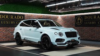 Onyx Bentley Bentayga in Light Blue x at Dourado Luxury Cars [upl. by Eittocs]