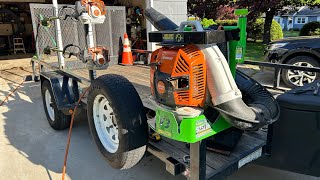 BACKPACK BLOWER TRAILER MOUNT RACKS  good or not [upl. by Etnovad]