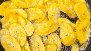 Recipe How To Make Plantain Chips Bananen Chips  CWF [upl. by Calley]