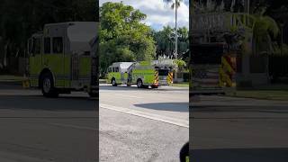 Miami Dade fire department responding firefighter firetruck miami policeinterceptor random [upl. by Skoorb]