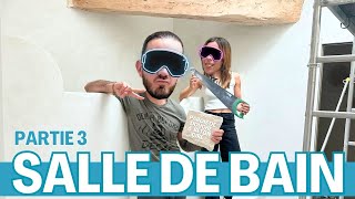 DIY Cloison de douche Siporex amp Béton ciré  SDB PARTIE 3 [upl. by Daveen]