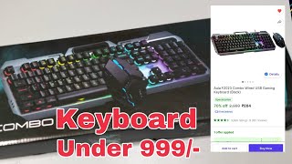 Aula F2023 Combo Wired USB Gaming Keyboard gaming unboxing under999 [upl. by Hareehat]