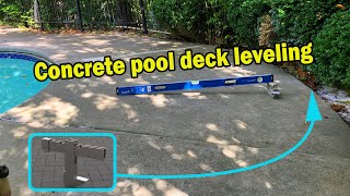 How To Lift a Sunken Concrete Pool Deck Slab with A DIY Tool I can build one for you [upl. by Lattimer]