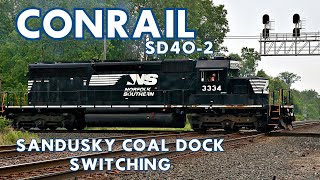 Ex Conrail SD402 Switching The Sandusky Coal Docks [upl. by Naneik]