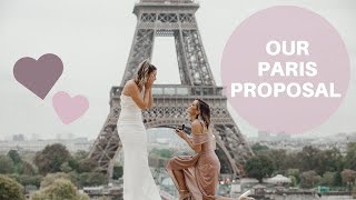 Epic Paris Proposal  Lesbian Couple 2019 [upl. by Suirad739]