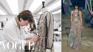 How a Dior Dress Is Made From Sketches to the Runway  Sketch to Dress  Vogue [upl. by Malti]