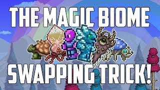 Terraria MAGIC BIOME SWAPPING TRICK Farm multiple biomes easily  PC  Console  Mobile [upl. by Hamlet582]