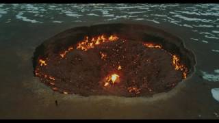 Door to Hell Gate of Hell ｜Turkmenistan gas crater 4k drone [upl. by Nonek]