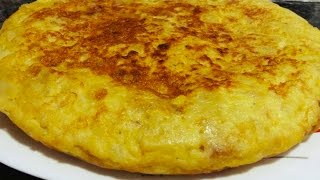 Receta de Tortilla de Patatas with english subtitles Receta fácil [upl. by Yerhpmuh]