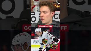 It was a quotnobrainerquot for Alex Vlasic to be a Chicago Blackhawk blackhawks nhl fyp hockey [upl. by Frager]