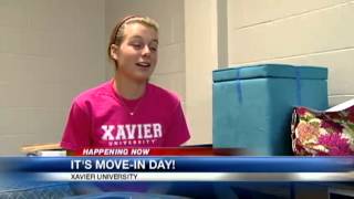 Xavier students get help moving into dorms [upl. by Eizzik]