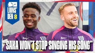 Shaw and Saka Chat Ice Cold Pens Beckhams Tweet amp SemiFinals Ep16  Lions Den Connected By EE [upl. by Lull]