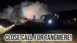 A NEAR MISS SPARKS and TANGMERE SR 34067 through Lango on return WCME 27124 [upl. by Angy]