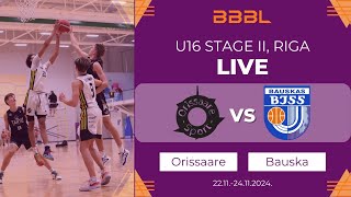 Orissaare 2009 vs Bauska 2009  BBBL Boys U16 [upl. by Chaunce]