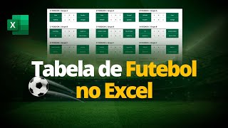 Como Fazer uma TABELA de FUTEBOL no Excel Passo a Passo [upl. by Eelreveb749]