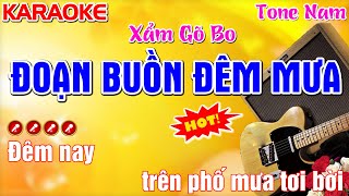 Xẩm Gõ Bo  Đoạn Buồn Đêm Mưa Karaoke Nhạc Sống Tone Nam  Gm   Tình Trần Organ [upl. by Okier]