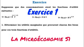 la microéconomie S1 exercice 1 [upl. by Ellora]