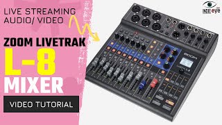 Zoom LiveTrak L8 Mixer live streaming di qualità audio e video [upl. by Pelag817]