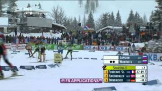 Biathlon Verfolgung der Männer in Hochfilzen 2011 2 Woche [upl. by Rees]