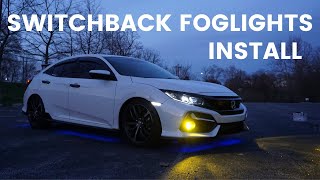 LASFIT SWITCHBACK FOGLIGHT INSTALLATION Honda Civic Sport Hatchback  GIVEAWAY DETAILS [upl. by Scarito627]