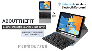 ABOUTTHEFIT iPad 9th 8th 7th Gen Detachable Bluetooth Keyboard with Pencil Holder [upl. by Sarina]