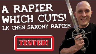 A Military Rapier REVIEWED amp TESTED LK Chen Saxony German Rapier [upl. by Ebner]