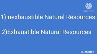 Exhaustible and Inexhaustible Natural Resources [upl. by Eiznikcm]