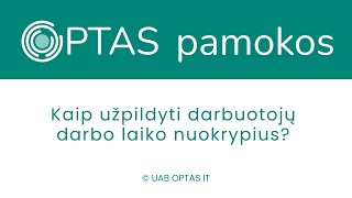 Darbo laiko nuokrypiai tabelyje [upl. by Valenta]