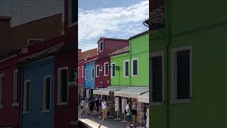 FAMOUS BURANO COLOURED HOUSES shorts burano buranocolouredhouses [upl. by Aunson705]