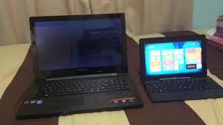 Lenovo G5080 vs Asus Transformer Book T100TAF boot up test NO MORE DISLIKES OR BANNED [upl. by Araf]