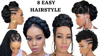 🔥EASY HAIRSTYLES ON NATURAL HAIR  TUTORIALS  Protective Style  Tupo1 [upl. by Philina]