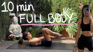 10min everyday full body hourglass pilates workout  no equipment  beginner friendly [upl. by Ainala]