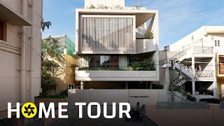 This 2400 sqft Luxury Home in Bengaluru Has A Unique Marble Facade Home Tour [upl. by Uokes]