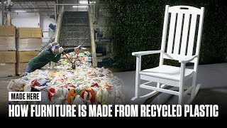 How Furniture is Made from Recycled Plastic  Made Here  Popular Mechanics [upl. by Amisoc515]