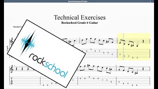 Technical Exercises Rockschool Grade 6 Guitar [upl. by Esilahc]