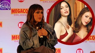 Alyssa Milano talks about Rose McGowan fan Q amp A [upl. by Major]