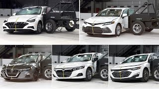 Camry VS Sonata VS Accord VS Altima VS Malibu – New IIHS Side Crash Test [upl. by Ardnalac]