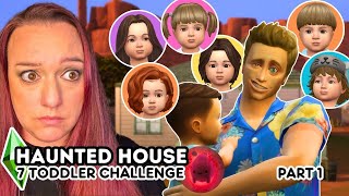 7 Toddlers Challenge 😱🍼  Haunted House 👻🏚️ in Strangerville PT 1  The Sims 4 [upl. by Nnayrrehs159]