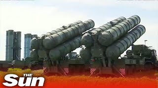 Fleet of Russian missile launchers take out drones midair [upl. by Eserehs222]