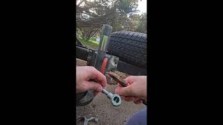 Jockey wheel handle replacement DIY [upl. by Milore612]