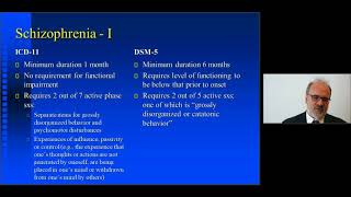 Michael First Schizophrenia in ICD11 and DSM5 [upl. by Lonee]