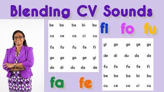 Blending Two Letters Level 1C  Consonant and Vowel  Short sound vowels  Phonics Instruction [upl. by Engamrahc]