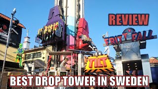 Fritt Fall Review Grona Lund Intamin Giant Drop  Best Drop Tower in Sweden [upl. by Nairoc]