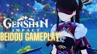 Genshin Impact Tarry Among The Peach Blossom Guide Beidou Gameplay [upl. by Erasme]