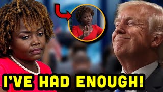 Karine JeanPierre SNAPS and STORMS OUT in RAGE After Trump’s Victory ‘It’s NOT FAIR’ [upl. by Elburt]