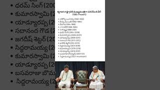 Karnataka Chief Ministers 19902024 shorts ytshorts loksabhaelection2024 election [upl. by Wahkuna]