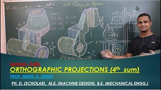 Lecture 2D  Orthographic Projections kaise banate Hain  Sum No4 [upl. by Aimak80]