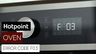 Oven Error code F03  by Hotpoint [upl. by Aniled291]