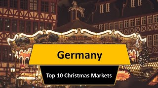 Top 10 Christmas Markets in Germany [upl. by Zeeba]